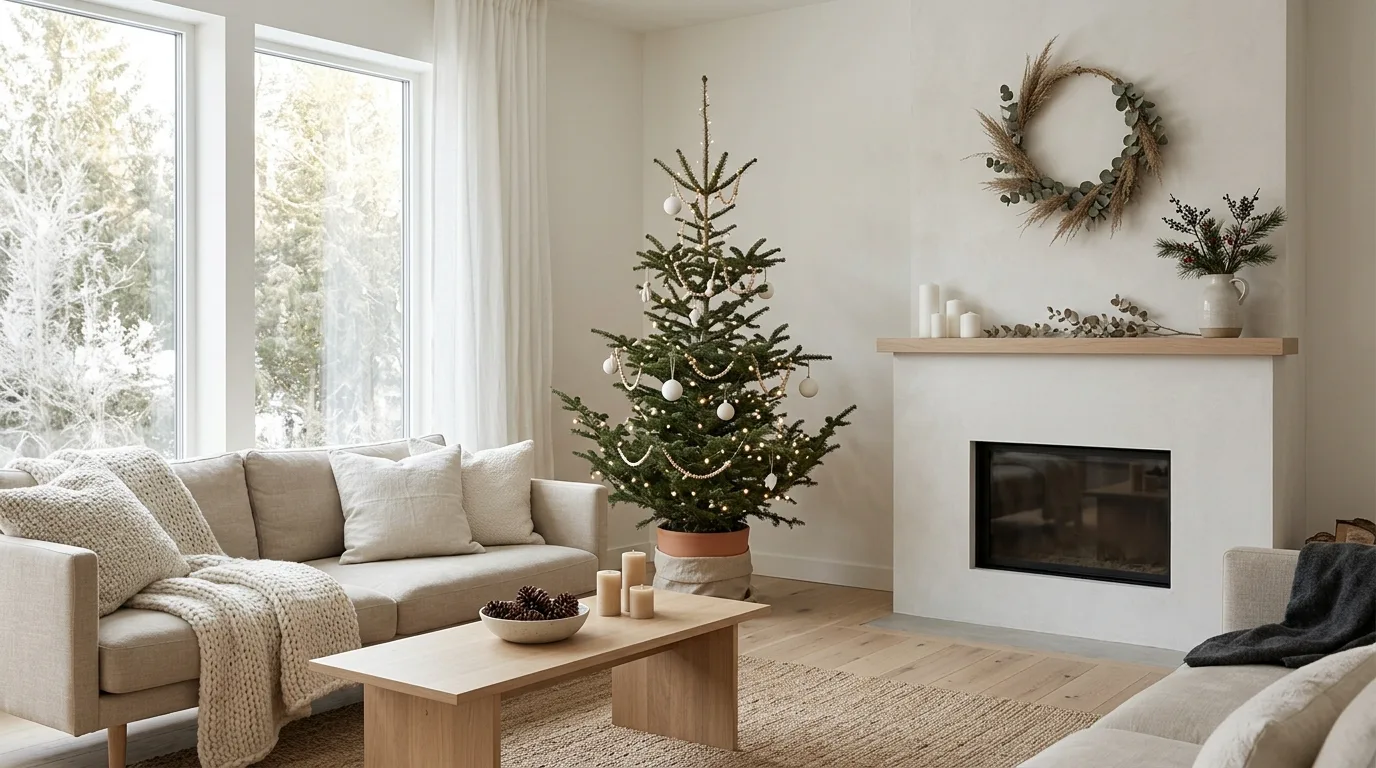 Finish with a Christmas home that feels simple and serene inspiration for a minimalist holiday interior.